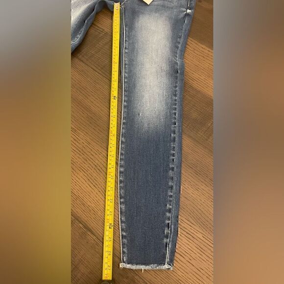 Kancan High Rise Ankle Skinny Denim Jeans with double button - Picture 5 of 6